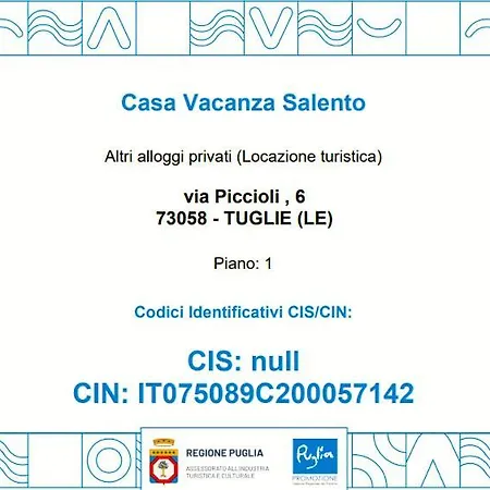 Casa Salento Tuglie